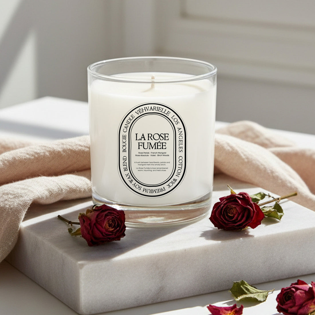Best candle scents for relaxation, santal éclipse, la rose fumée, and tuberose